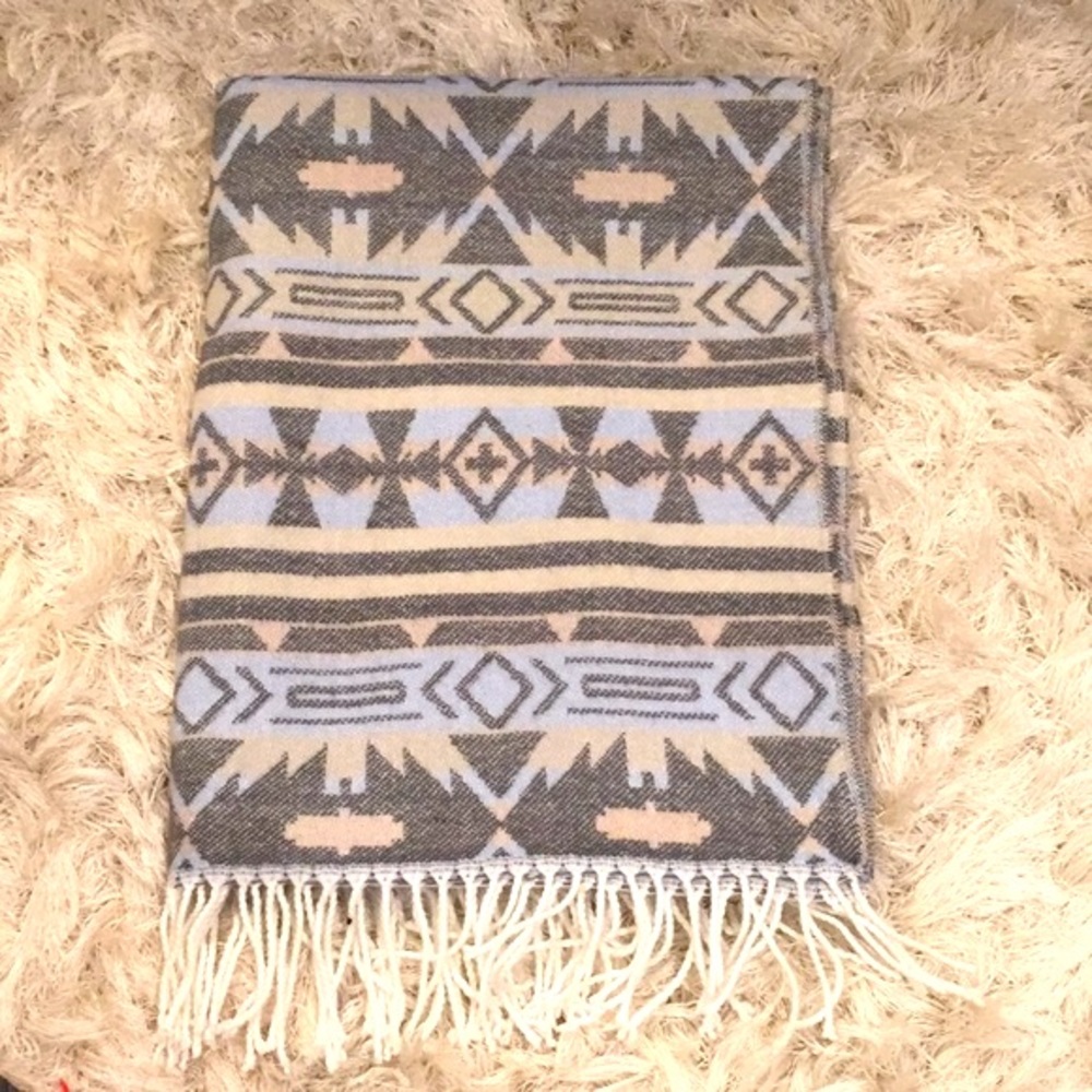 Forever 21 Pastel Blanket Scarf, Cozy Wrap, oversized, soft pastels